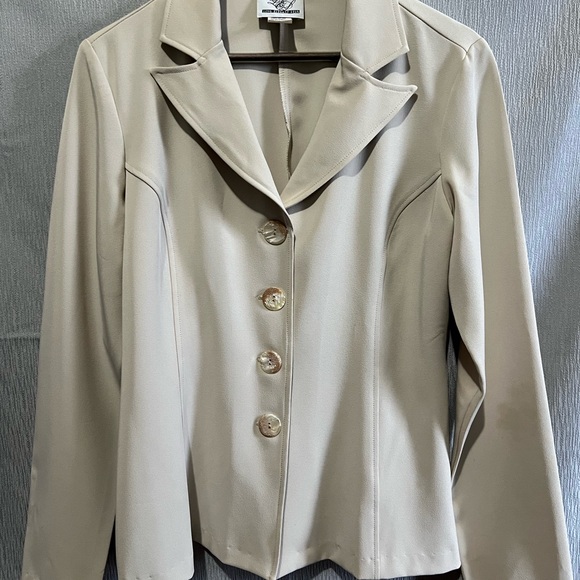Long Elegant Legs Jackets & Blazers - Long Elegant Legs Cream Blazer